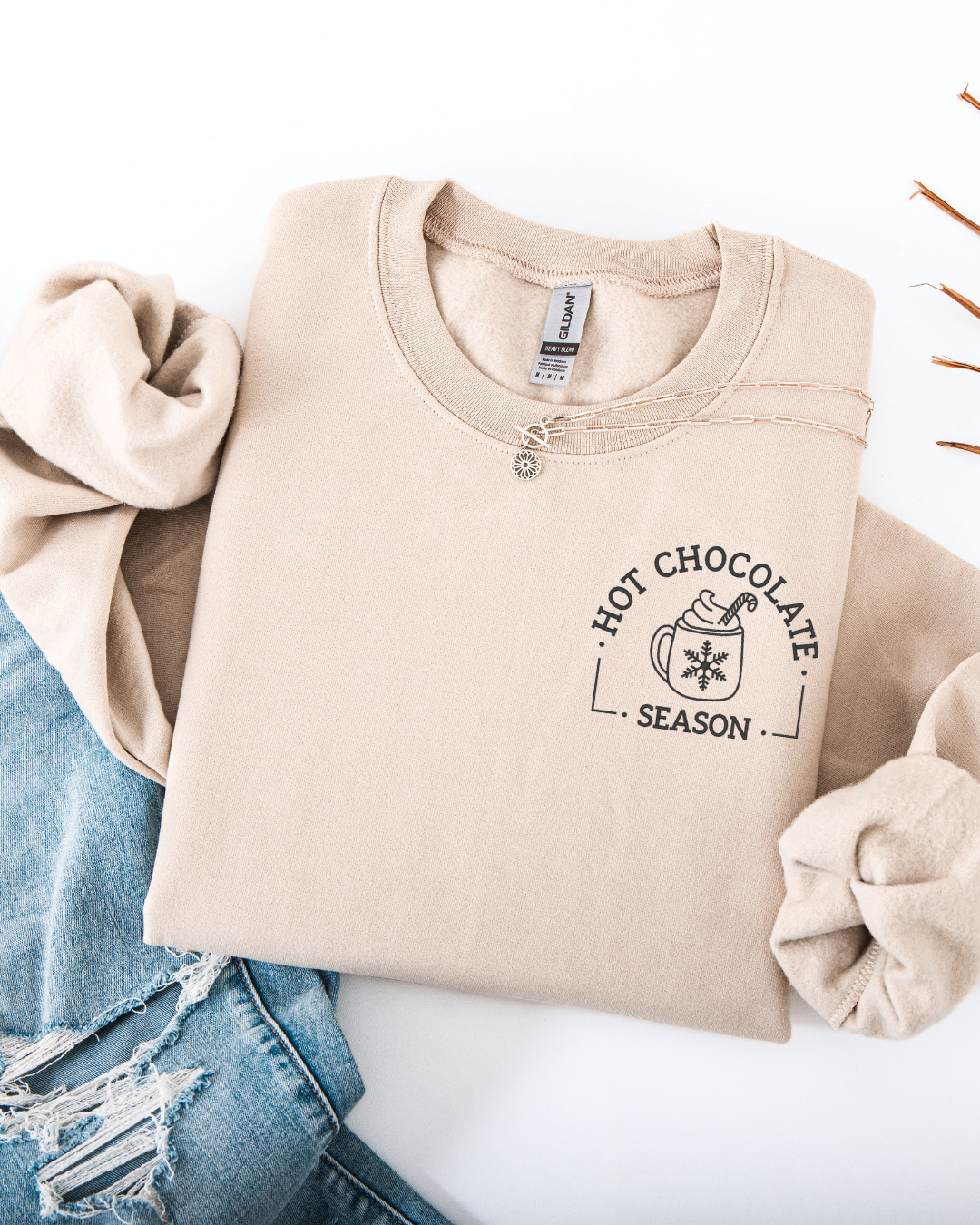Embroidered Hot Chocolate Season Sweatshirt