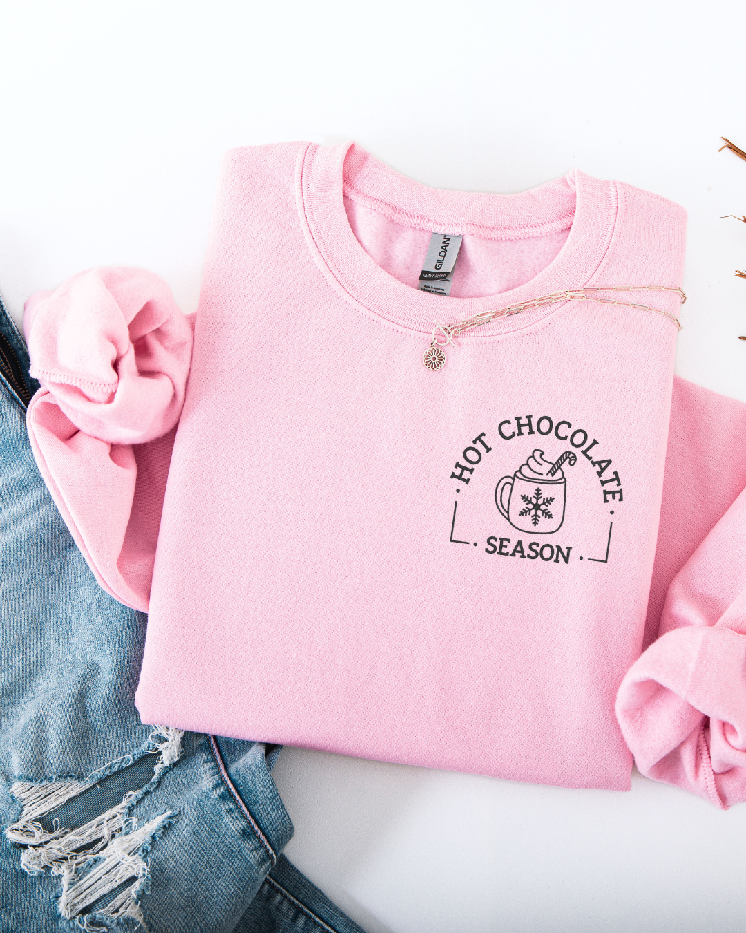 Embroidered Hot Chocolate Season Sweatshirt