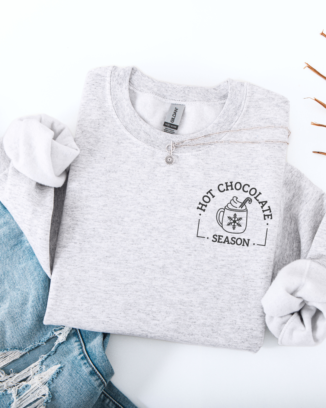 Embroidered Hot Chocolate Season Sweatshirt