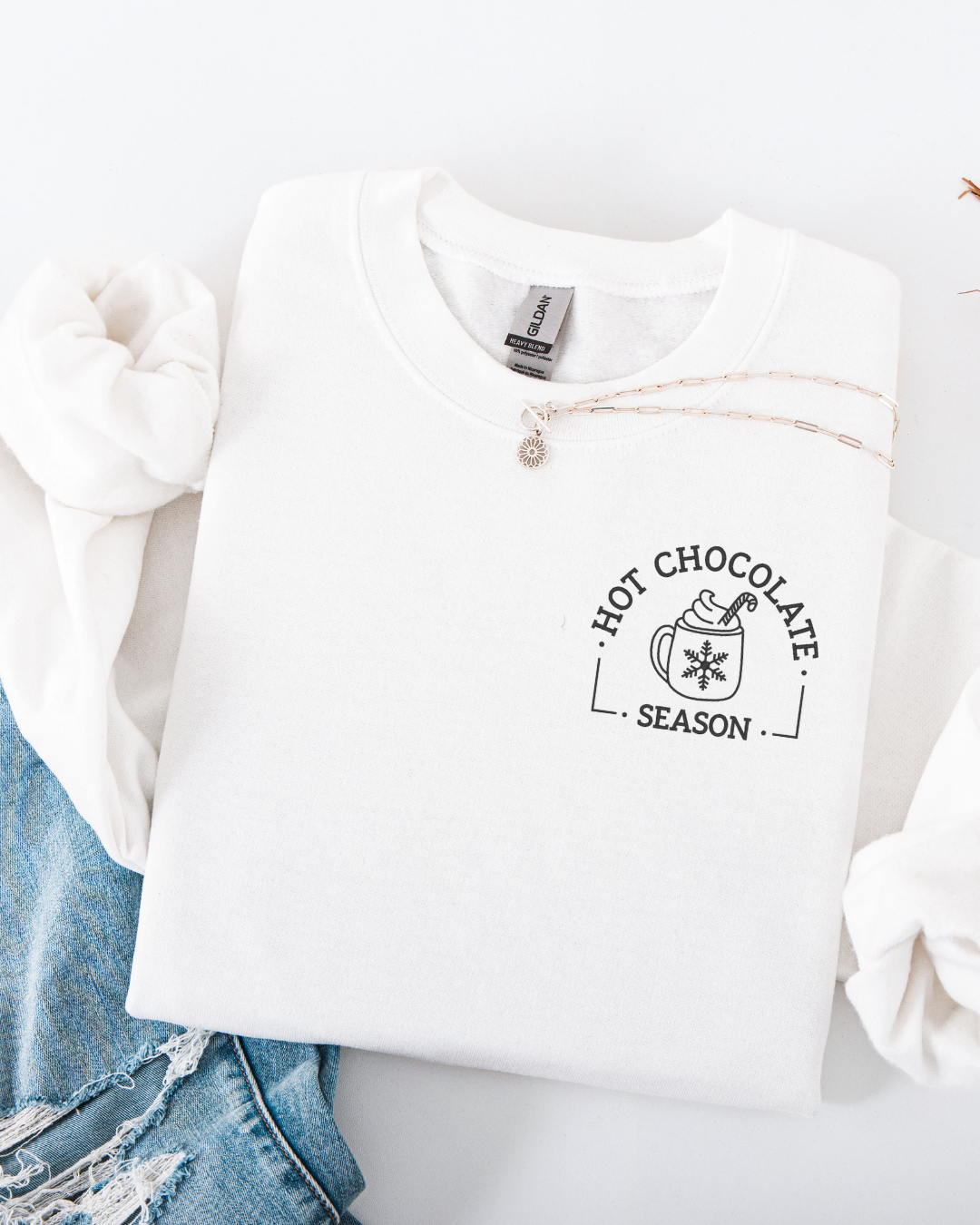 Embroidered Hot Chocolate Season Sweatshirt